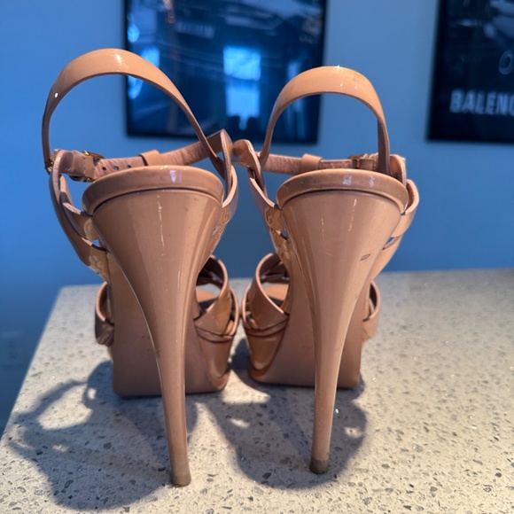 YVES SAINT LAURENT TRIBUTE PLATFORM SANDALS IN SMOOTH LEATHER - Picture 4 of 7